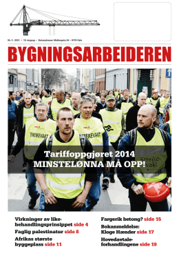Bygningsarbeideren nr 3 2013 - Oslo Bygningsarbeiderforening