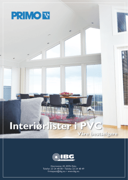 Interiørlister i PVC Våre bestselgere