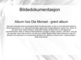Bildedokumentasjon MON 04 Grønt album hos Ola