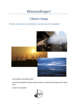 Climate Change - Den økologiske skolesekken