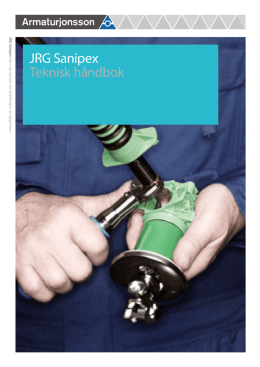 JRG Sanipex Teknisk håndbok