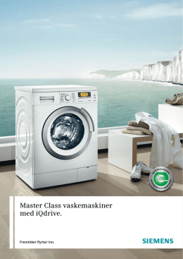 Master Class vaskemaskiner med iQdrive.