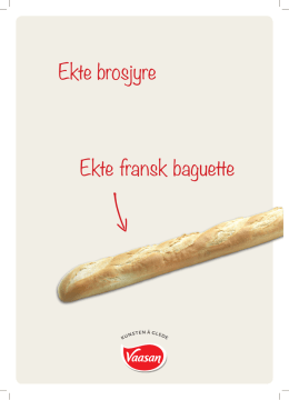Ekte brosjyre Ekte fransk baguette