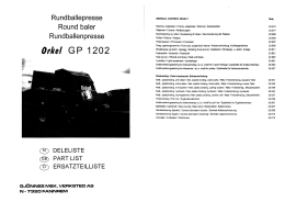 Rundballepresse Round baler Rundballenpresse Orkel GP 1202