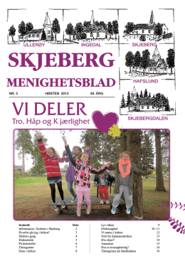 Skjeberg menighetsblad nummer 3 2013 - Sarpsborg kirke