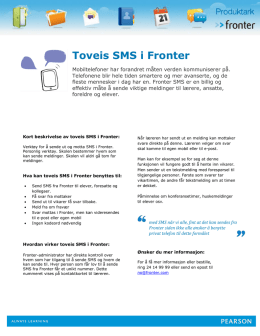 Toveis SMS i Fronter