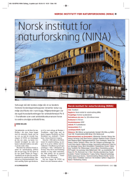 Norsk institutt for naturforskning (NINA)