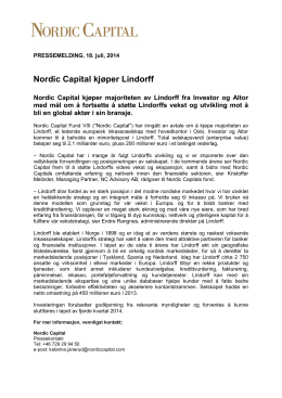 Nordic Capital kjøper Lindorff