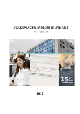 Årsrapport 2012 - Volkswagen Møller Bilfinans