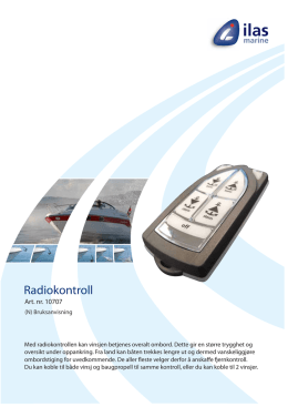 Manual/Brukerveiledning for Radiokontroll