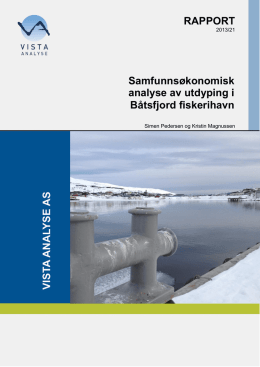 Samfunnsøkonomisk analyse av utdyping i Båtsfjord fiskerihavn