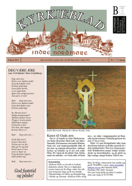 Kyrkjeblad 2013-1 - Rindal og Surnadal kyrkjelege fellesråd