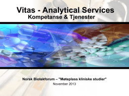Vitas - Analytical Services