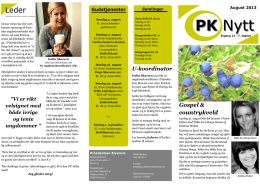 PK-Nytt for august 2013