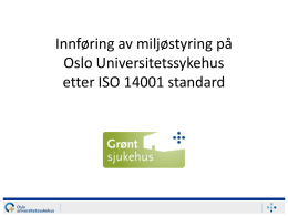 Innføring av miljøstyring etter ISO 14001 standard
