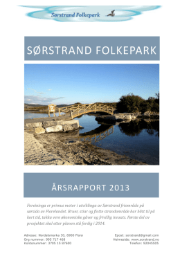 Årsrapport 2013 - Sørstrand Folkepark