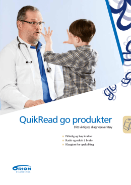 QuikRead go Products Data Sheet (NO)