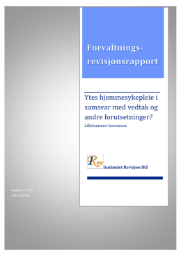 rapport 2013-01 - Innlandet Revisjon IKS