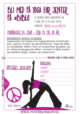 Bli med på Yoga for jenter på #BiBlo