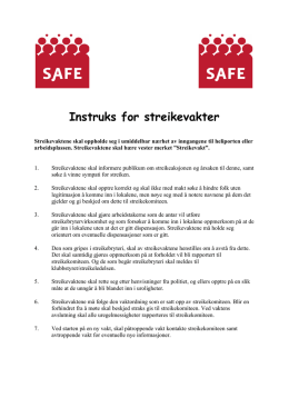 Instruks for streikevakter