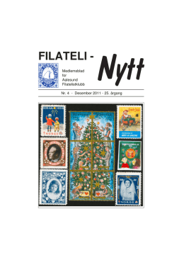 Filateli-Nytt nr 4 - 2011 - Aalesund Filatelistklubb