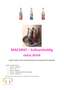 MACARIO – kullsyreholdig retro drink