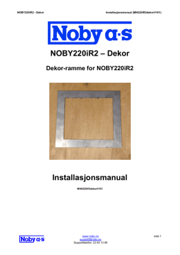 Manual - Noby AS