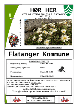 Mai 2013 - Flatanger kommune