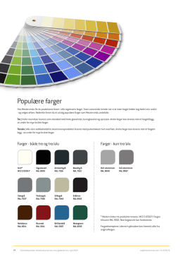 Klikk her for å se et utvalg av populære farger vi