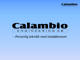 Investeringskalkyler - Calambio Engineering AB