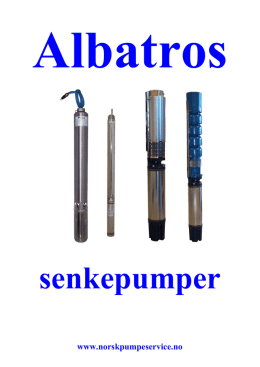Albatros senkepumper - norsk pumpeservice as