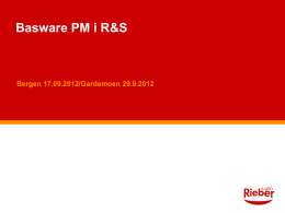 Basware PM i R&S