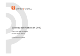 Presentasjon av Båtlivsundersøkelsen 2012 (PDF-dokument)