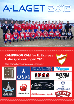 KAMPPROGRAM for IL Express 4. divisjon