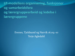 Lp-modellens organisering (Evenes) - PPT