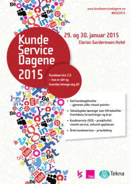 Kunde Service Dagene 2015
