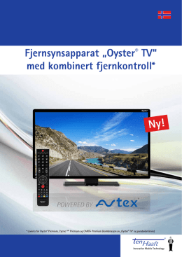 Fjernsynsapparat „Oyster® TV“ med kombinert