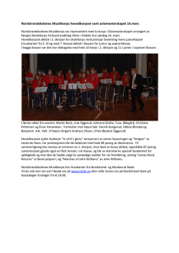 Nordstrandskolenes Musikkorps hovedkorpset vant