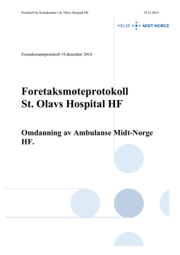 St. Olavs Hospital HF - Ambulanse Midt