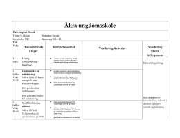 Fagplan norsk - Åkra ungdomsskole