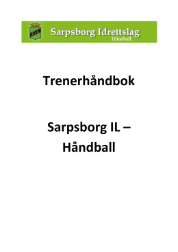 Trenerhåndbok Sarpsborg IL – Håndball