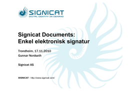 Signicat Documents - enkel elektronisk signatur - ved