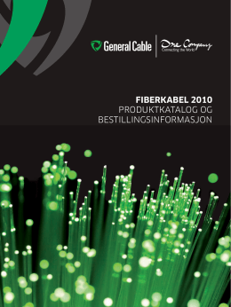 Fiberkabel 2010 - General Cable Nordic AS