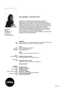 Ines Almeida – Sivilarkitekt 2007