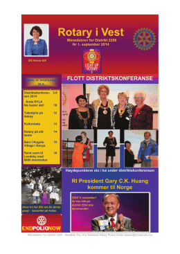 Rotary i Vest 2014-2015 nr. 1