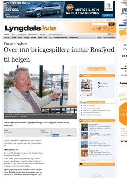 Fra Lyngdal avis.pdf - Norsk bridgeforbund
