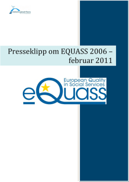 Presseklipp om EQUASS 2006 – februar 2011