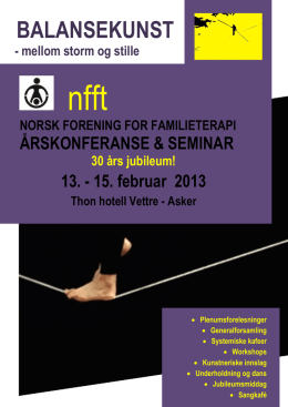 BALANSEKUNST - Norsk forening for familieterapi