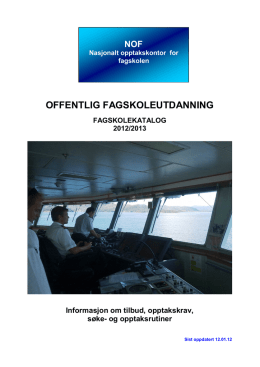 Fagskolekatalog 2012.pdf - Levanger videregående skole