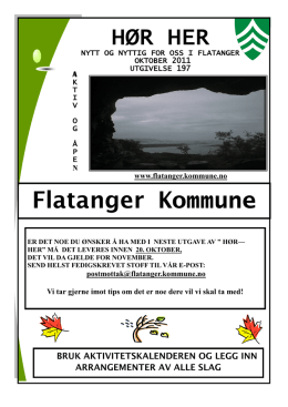 Oktober 2011 - Flatanger kommune